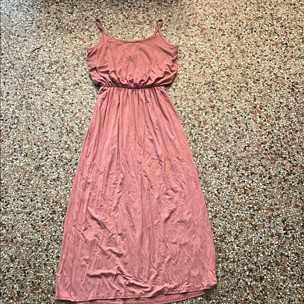 Olivia Rae Pink Ruched Ruffled Sundress